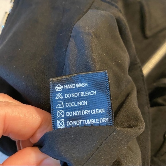 Olivaceous MOTO Jacket in True Black Biker Crop Faux Suede Lace Up Tie Zipper - Picture 8 of 16